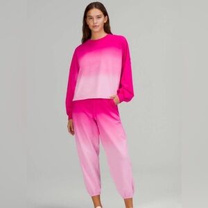 lululemon athletica Pink Ombre Sweatshirt and jogger set